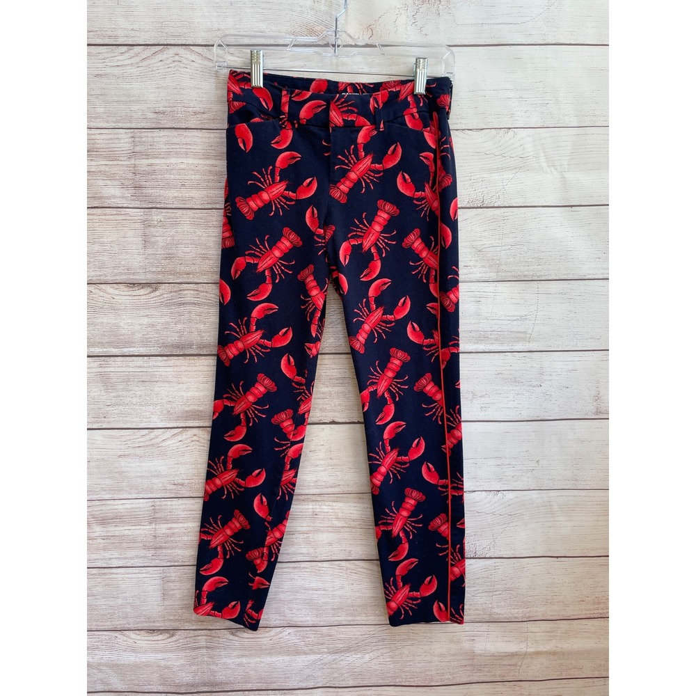 OLD NAVY PIXIE ANKLE PANTS IN LOBSTER PRINT